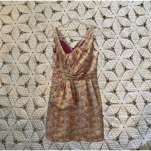 Floral Metallic Zac Posen for Target Sleeveless mini-dress